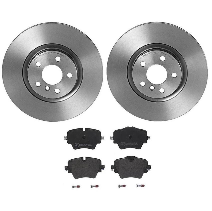 BMW Brake Pad and Rotor Kit Front (330mm) (LowMet) Brembo BM4184443KIT